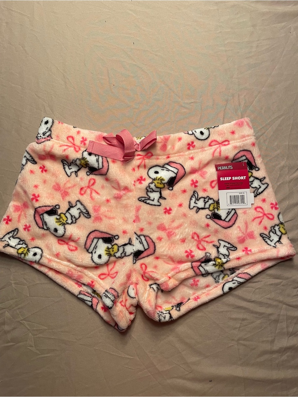 NWT Peanuts Snoopy Fleece Sleep Shorts Women’s XL Soft Plush Feel